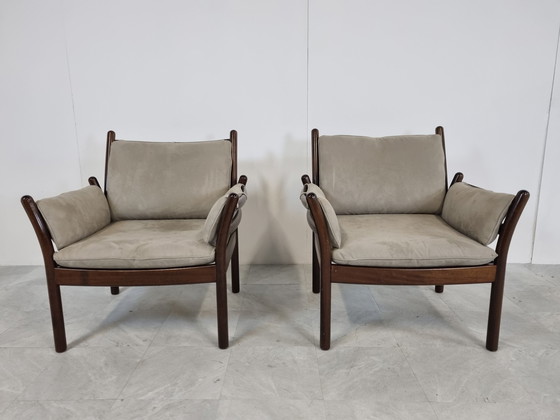 Image 1 of Paar Illum Wickelso Genius fauteuils, jaren 60