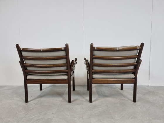 Image 1 of Paar Illum Wickelso Genius fauteuils, jaren 60