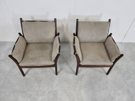 Image 1 of Paar Illum Wickelso Genius fauteuils, jaren 60