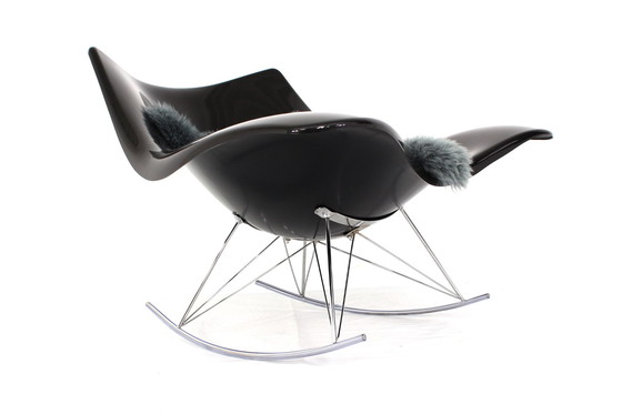 Image 1 of "Stingray" Lounge / Schommelstoel van Thomas Petersen voor Fredericia Denemarken, Red dot Award