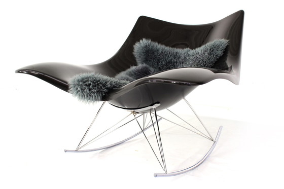 Image 1 of "Stingray" Lounge / Schommelstoel van Thomas Petersen voor Fredericia Denemarken, Red dot Award