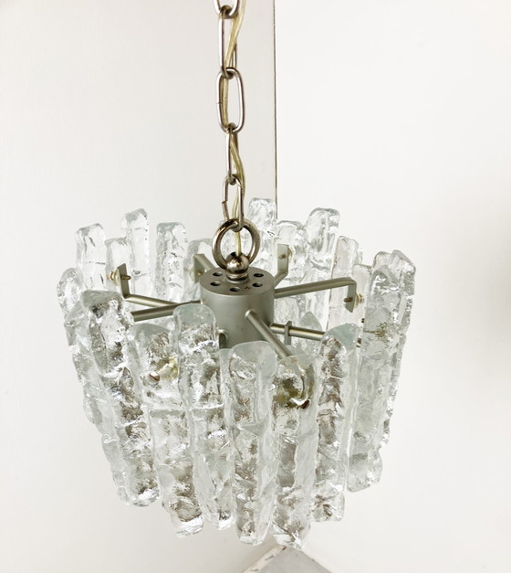 Image 1 of IJskristallen hanglamp van Kalmar, jaren 60