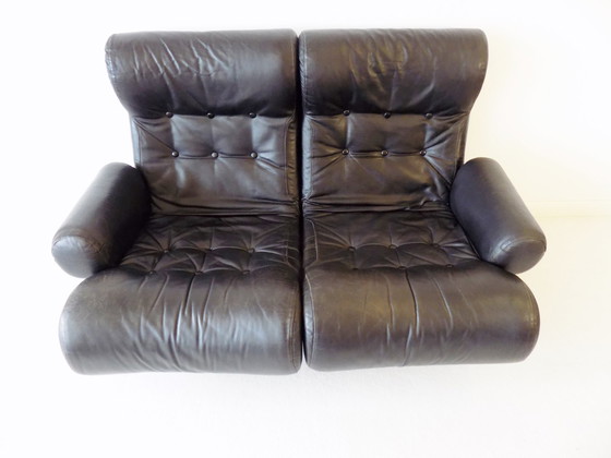 Image 1 of Otto Zapf sofalette lederen fauteuil 2 zits