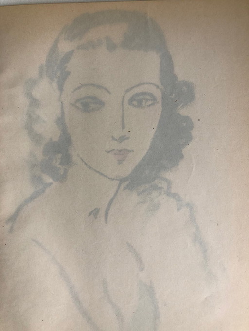 Kees van Dongen pochoir Portrait de Femme