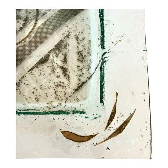 Image 1 of Vintage handgemaakte glazen schaal