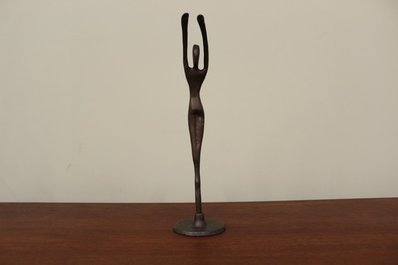 Image 1 of Vintage bronzen beeldje ballerina 4/6