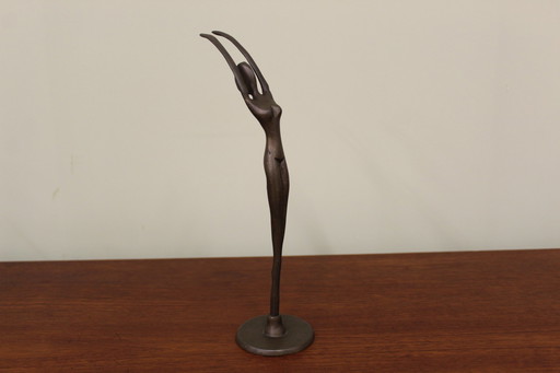 Vintage bronzen beeldje ballerina 4/6