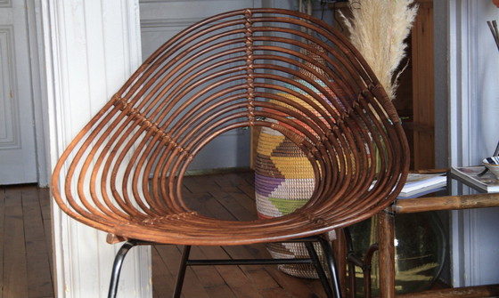 Image 1 of Rohé Noordwoolde rotan & bamboe fauteuil/stoel