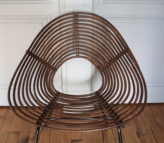 Image 1 of Rohé Noordwoolde rotan & bamboe fauteuil/stoel