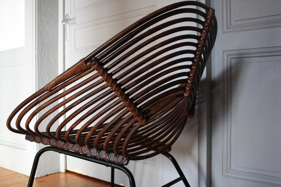 Image 1 of Rohé Noordwoolde rotan & bamboe fauteuil/stoel