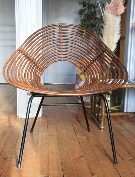 Image 1 of Rohé Noordwoolde rotan & bamboe fauteuil/stoel