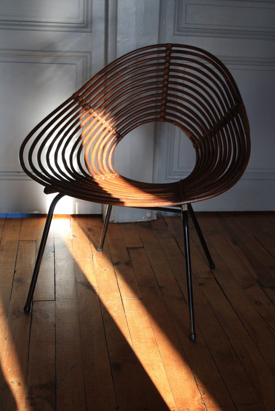 Image 1 of Rohé Noordwoolde rotan & bamboe fauteuil/stoel