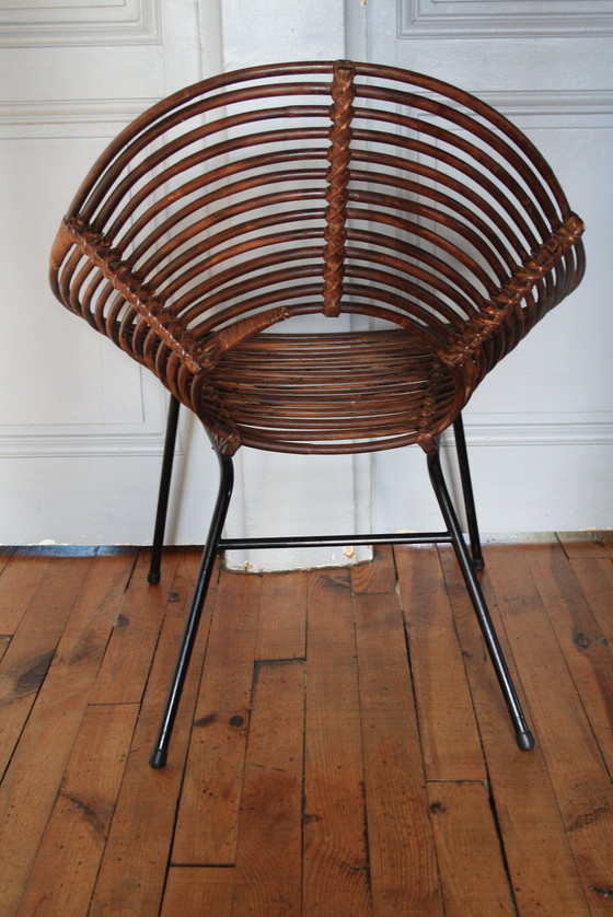 Image 1 of Rohé Noordwoolde rotan & bamboe fauteuil/stoel