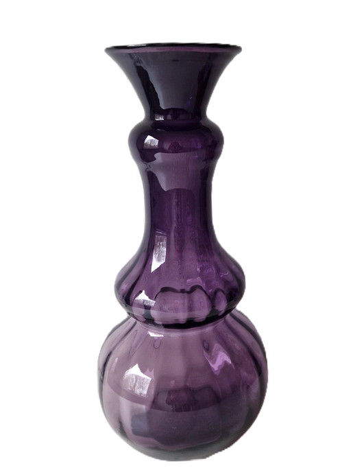 Grote Paarse Vintage Vaas - 38,5 cm