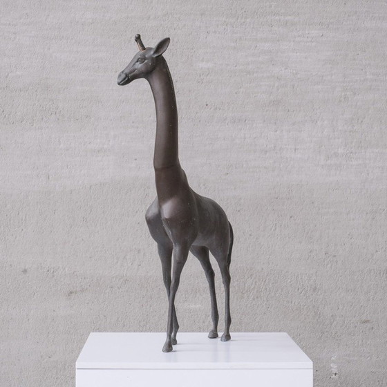 Image 1 of Vintage giraffe in gepatineerd messing, Frankrijk 1960