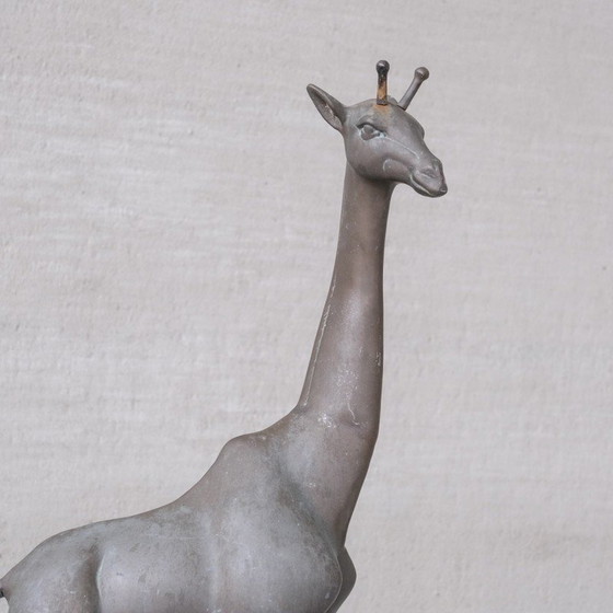Image 1 of Vintage giraffe in gepatineerd messing, Frankrijk 1960