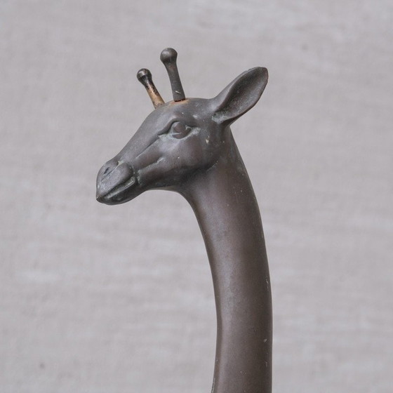 Image 1 of Vintage giraffe in gepatineerd messing, Frankrijk 1960