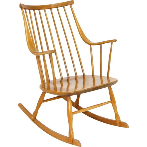 Vintage beukenhouten fauteuil van Nesto Stolfabrik, Zweden 1960