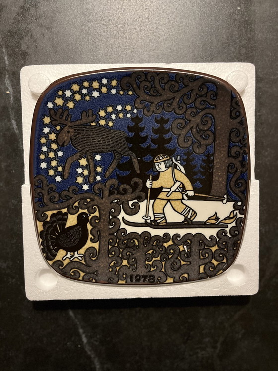 Image 1 of Arabia Finland Jaarbord / Annual Plate 1978 In Originele Doos. Ontwerp / Design: Raija Uosikkinen