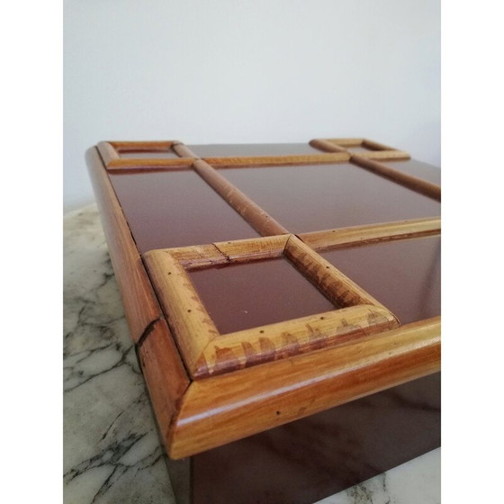 Image 1 of Vintage doos in laminaat en bamboe van Tommaso Barbi, 1970
