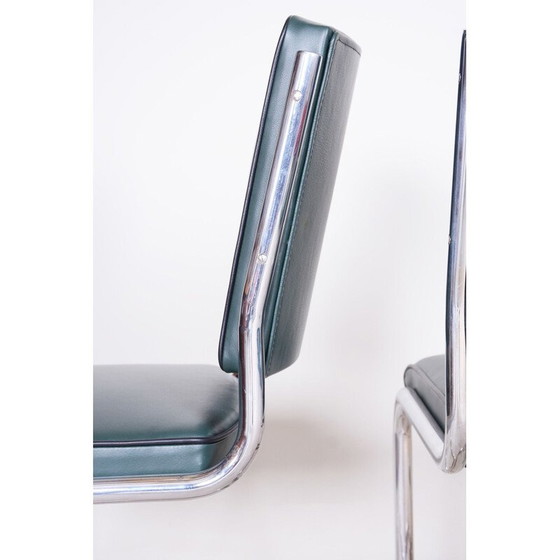 Image 1 of Set van 4 Bauhaus vintage eetkamerstoelen van Anton Lorenz voor Slezak Factories