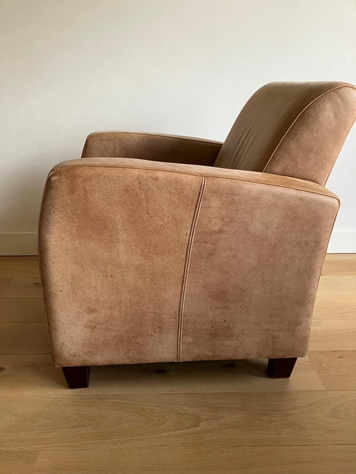 Bruine Leren Fauteuil