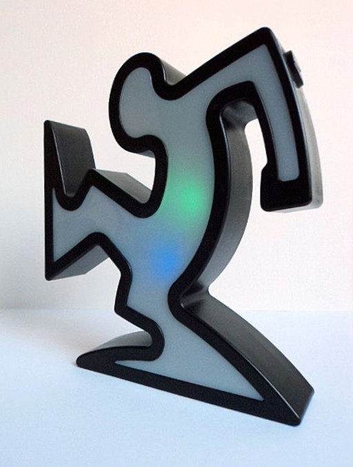 Keith Haring La Linea Lamp Osvaldo Cavandoli Zwart