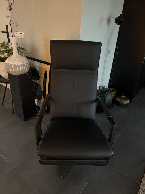 Relaxfauteuil Leer Zwart Volo