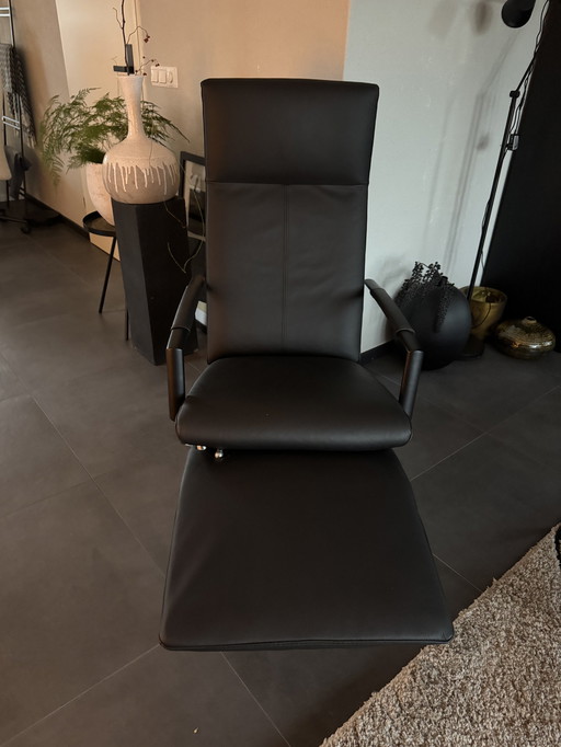 Relaxfauteuil Leer Zwart Volo