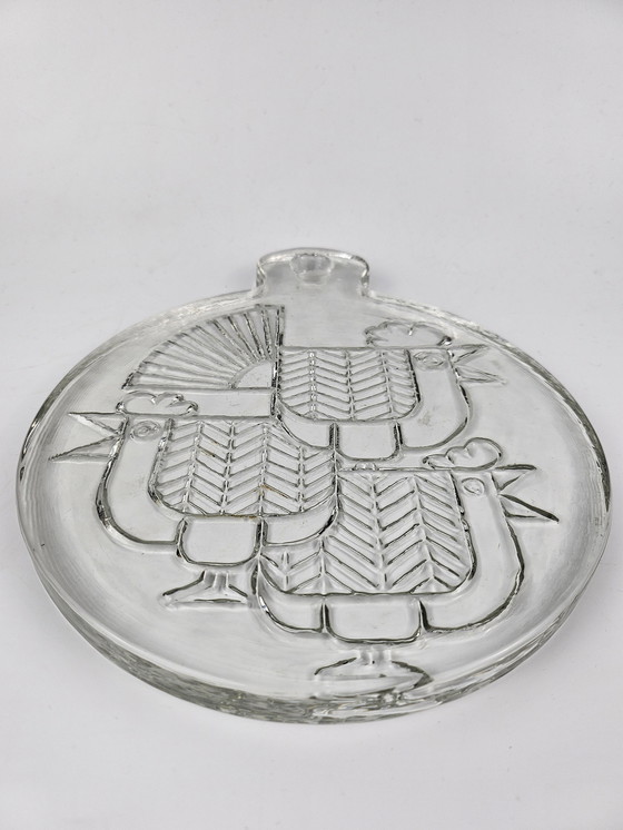 Image 1 of Vintage Onderzetter in glas