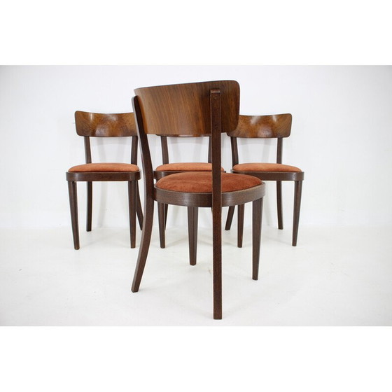 Image 1 of Set van 4 vintage eetkamerstoelen, Tsjecho-Slowakije 1940