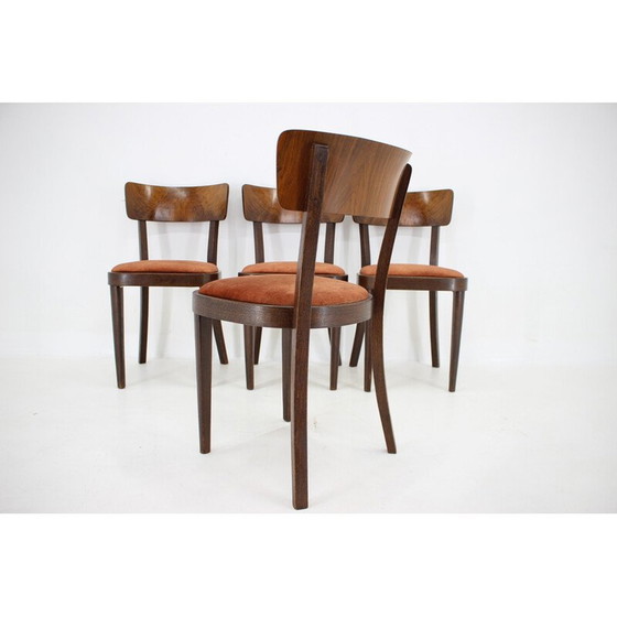 Image 1 of Set van 4 vintage eetkamerstoelen, Tsjecho-Slowakije 1940