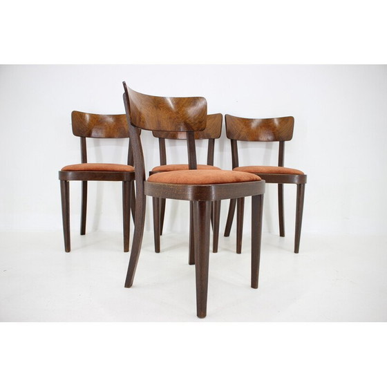 Image 1 of Set van 4 vintage eetkamerstoelen, Tsjecho-Slowakije 1940