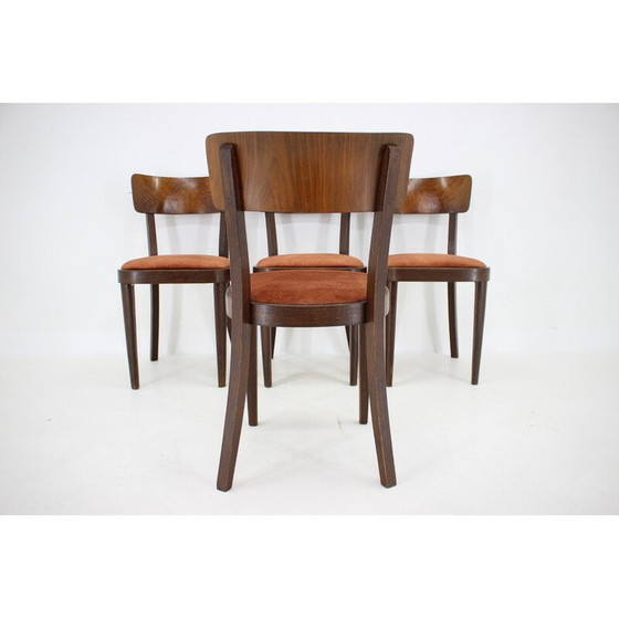 Image 1 of Set van 4 vintage eetkamerstoelen, Tsjecho-Slowakije 1940
