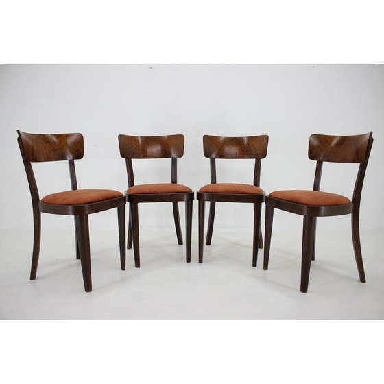 Image 1 of Set van 4 vintage eetkamerstoelen, Tsjecho-Slowakije 1940