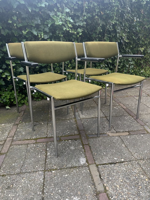 4x Gijs van der Sluis Eetkamerstoelen