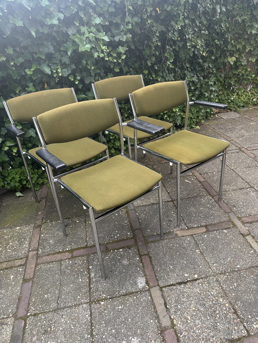 4x Gijs van der Sluis Eetkamerstoelen