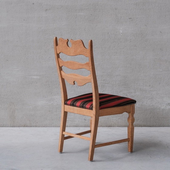 Image 1 of Set van 6 vintage eikenhouten Deense eetkamerstoelen van Henning Kjaernulf, jaren 1960