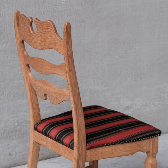 Image 1 of Set van 6 vintage eikenhouten Deense eetkamerstoelen van Henning Kjaernulf, jaren 1960