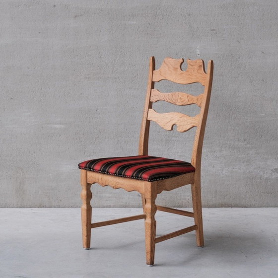 Image 1 of Set van 6 vintage eikenhouten Deense eetkamerstoelen van Henning Kjaernulf, jaren 1960