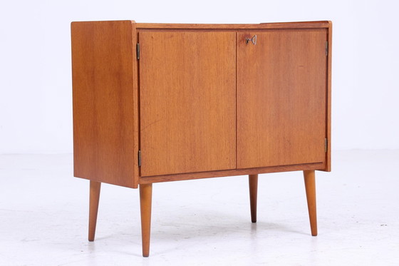 Image 1 of Vintage teakhouten ladekast | Mid Century kledingkast | Vintage ladekast Retro schoenenkast hal hout