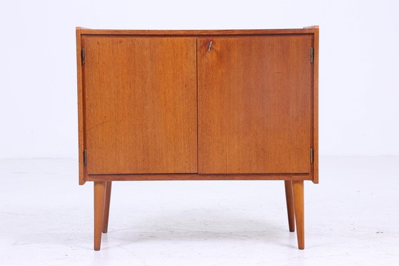 Image 1 of Vintage teakhouten ladekast | Mid Century kledingkast | Vintage ladekast Retro schoenenkast hal hout