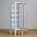 Vintage medische kast van IJzer en Glas