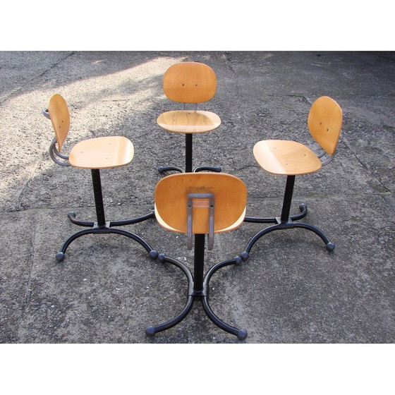 Image 1 of Set van 4 vintage Kinnarps stoelen, jaren 1970