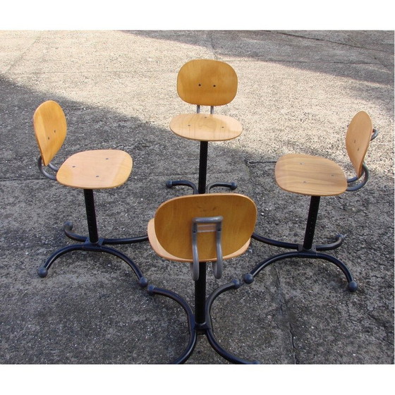 Image 1 of Set van 4 vintage Kinnarps stoelen, jaren 1970