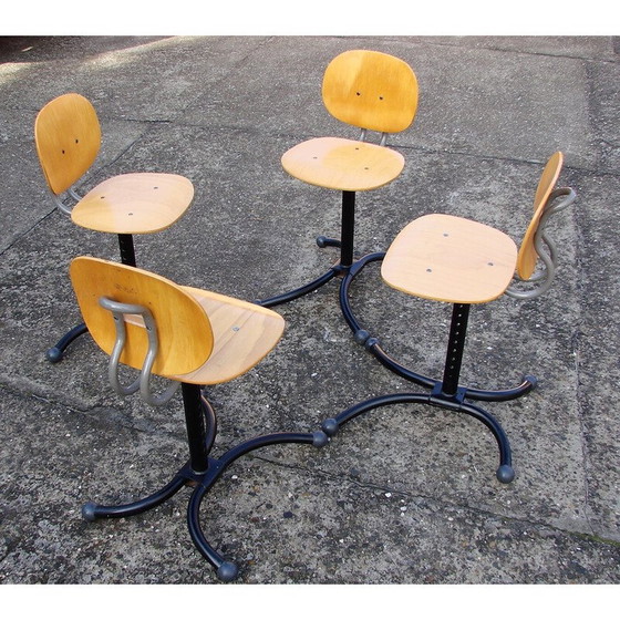 Image 1 of Set van 4 vintage Kinnarps stoelen, jaren 1970