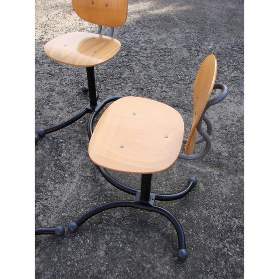 Image 1 of Set van 4 vintage Kinnarps stoelen, jaren 1970