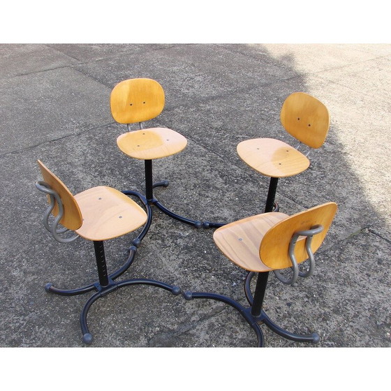 Image 1 of Set van 4 vintage Kinnarps stoelen, jaren 1970