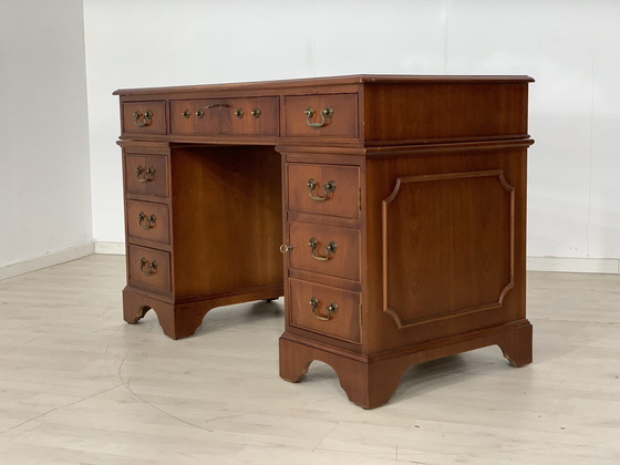 Image 1 of Engels koloniaal stijl bureau bureau werktafel vintage bureau