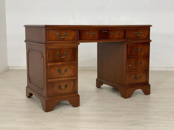 Image 1 of Engels koloniaal stijl bureau bureau werktafel vintage bureau